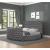 Maya Velvet Upholstered King Size Bed with TV Stand