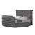 Maya Velvet Upholstered Queen Size Bed with TV Stand