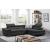 Madrid L-Shaped Microfiber Fabric Sectional Sleeper Sofa w/Storage Corner Chaise