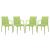 Mace Outdoor Polypropylene Dining Arm Chair (Set of 4)