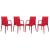 Mace Outdoor Polypropylene Dining Arm Chair (Set of 4)