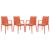 Mace Outdoor Polypropylene Dining Arm Chair (Set of 4)