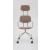 New School N2N03K Swivel Office Chair w/4-Star Metal Frame, Castors & Headrest