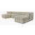 Oklahoma Linen Fabric U-Shape Sectional Sofa