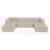 Oklahoma Linen Fabric U-Shape Sectional Sofa