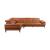 Mercer Leather/PVC Corner Sectional w/Motion Headrests, Left Arm Chaise Facing