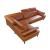 Mercer Leather/PVC Corner Sectional w/Motion Headrests, Left Arm Chaise Facing