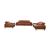 Mercer Leather/PVC Living Room Set w/Motion Headrests