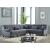 Merw L-Shaped Chenille Sectional