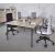 Longo Melamine Office 4 Desk Bench