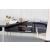 Longo Glass Top Office Single Desk w/Storage Cabinet Support