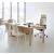 Prisma Melamine Rectangular Single Office Desk w/Credenza