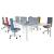 Prisma Melamine Rectangular 6 Person Office Desk