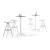 Tabula Tar 20 Round High Coffee Meeting Table