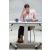 Talent Serie 500 Melamine Office Folding Sit-Stand Table w/Castors