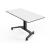 Talent Serie 500 Melamine Office Folding Sit-Stand Table w/Castors