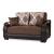 Metroplex Fabric/PU Convertible Loveseat