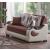 Metroplex Fabric/PU Convertible Loveseat
