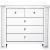 Modern Crystal 5 Drawers Cabinet