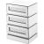 Modern Crystal 3 Drawers End Table, Composition 1