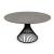 Vortex W55.1-inch Ceramic/Metal Customizable Round Dining Table