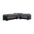 SM Uptown Fabric/PU Reversible L-Shape Storage Sleeper Sectional Sofa