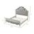 Milan King Size Bed with Leatherette Upholstered Footboard & Headboard