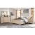 Milan 2-Drawer Nightstand Two-Tone Bedside Table with Silver Bar Pulls