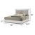 Mist Wood Platform Bed w/LED Light