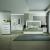 Mist Wood Platform Bedroom Set w/LED Light