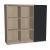 Mito Office Managerial Cabinet w/9 Shelves & Sliding Gloss Finish Door