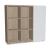 Mito Office Managerial Cabinet w/Sliding Gloss Finish Door