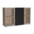 Mito Office Managerial Cabinet w/6 Shelves & Sliding Gloss Finish Door
