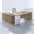 Mito Executive Desk w/Managerial Side Storage, Pedestal & Gloss Panel
