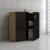 Mito H34.6-inch Office Cabinet w/2 Gloss Finish Doors