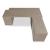 Mito Executive Melamine Desk Straight w/Leg in Matt Finish & Storage