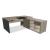 Mito Executive Desk Straight w/Leg in Matt Finish & Storage
