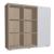 Mito Office Managerial Cabinet w/9 Shelves & Sliding Matt Finish Door