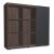 Mito Office Managerial Cabinet w/Sliding Matt Finish Door