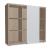 Mito Office Managerial Cabinet w/9 Shelves & Sliding Matt Finish Door