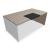 Mito Executive Desk Straight w/Leg in Matt Finish