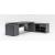 Mito Fenix Office Executive Straight Desk w/Managerial Storage & Pedestal