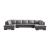 ML157 Top Grain Leather Match U-Shape Sectional