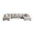 ML157 Top Grain Leather Match U-Shape Sectional