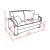 SM Mobimax Fabric/PU Sleeper Loveseat