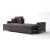 Mocca Fabric Reversible Sleeper Storage Sectional