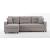 Mocca Fabric Reversible Sleeper Storage Sectional