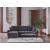 Mocca Chenille Fabric Reversible Sleeper Storage Sectional