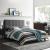 Melanie Tufted Button Velvet Platform Queen Size Bed
