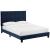 Melanie Tufted Button Velvet Platform Queen Size Bed